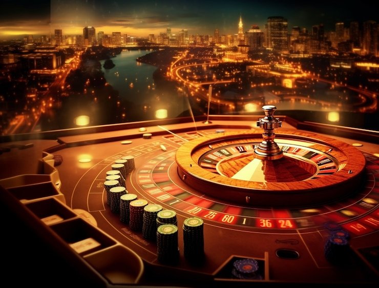 antarmuka meja poker sparxie dengan dealer dan pemain